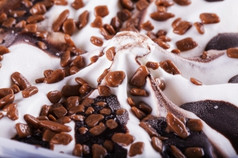 巧克力冰奶油关闭水平图像