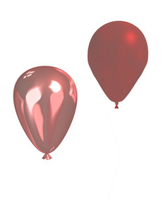 两个粉红色的气球