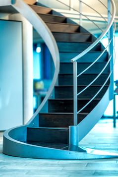 美丽的现代楼梯内部业务ofiicemodern办公室椅子业务办公室企业概念