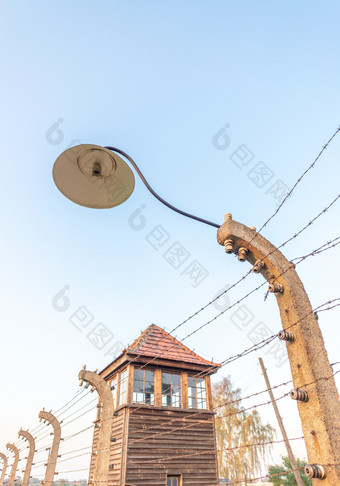 电栅栏与有倒钩的线浓度营奥斯威辛-比克瑙奥斯威辛波兰