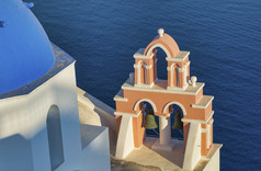 色彩斑斓的教堂圣托里尼岛希腊