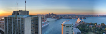 全景空中视图<strong>悉尼港</strong>桥澳大利亚