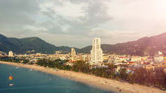 芭东海滩海滩空中视图普吉岛泰国