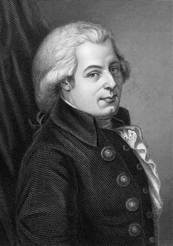 沃尔夫冈Amadeus莫扎特雕刻从一个的大多数重要的而且有影响力的作曲家经典音乐刻CCook而且发表帝国字典通用传记伟大的英国