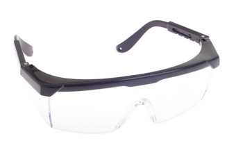 清晰的黑色的安全<strong>眼镜</strong>为专业病人健康设备<strong>防</strong>止交叉感染孤立的白色