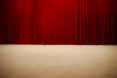 复古的而且优雅的红色的剧院阶段窗帘