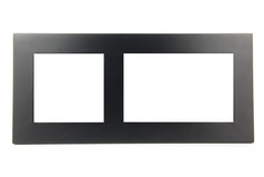 黑色的木相框孤立的白色背景