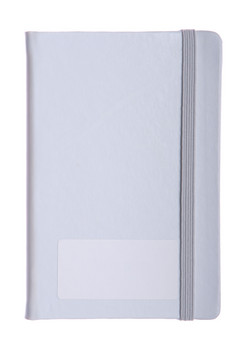 华丽的灰色笔记本日记议程孤立的白色背景