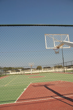明亮的图片户外篮球法院蓝色的天空
