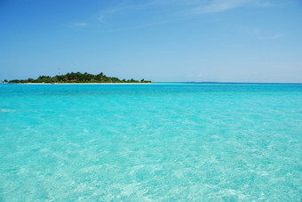 美丽的照片马尔代夫的岛与伟大的水景