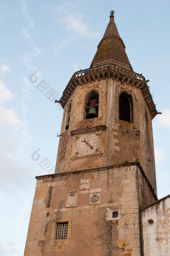塔细节为什么若昂Baptista教堂托马尔葡萄牙