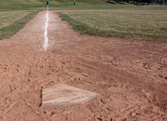 视图下来的左场行棒球场拍摄从首页板首页板左一边