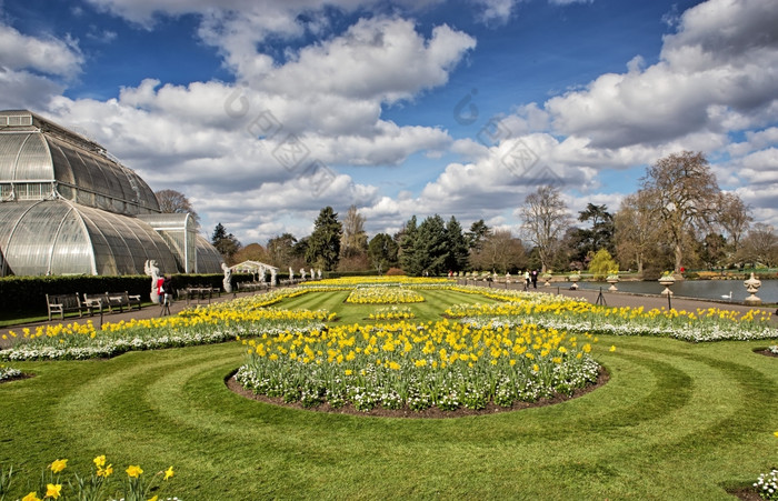 伦敦3月英国皇家植物园花园3月伦敦的皇家植物花园英国皇家植物园是成立而且宣布联合国教科文组织世界遗产网站