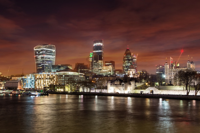 城市伦敦一个的领先的中心全球金融