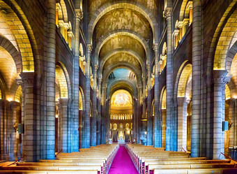 8月摩纳哥摩纳哥内部的大教堂摩纳哥图像