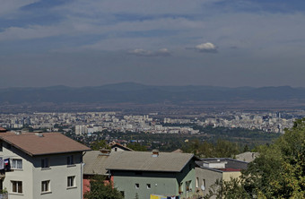 城市景观保加利亚资本城市索菲亚从的前vitosha山附近simeonovo索菲亚保加利亚欧洲