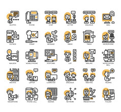 集对话资产薄行和像素完美的图标为任何网络和应用程序项目