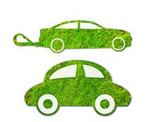 生态车绿色车为生态概念
