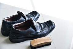 清洁洗涤器皮革鞋子