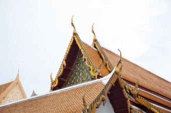 泰国寺庙屋顶寺庙屋顶覆盖和各种设计泰国