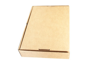 棕色（的）纸盒子白色背景矩形纸盒子白色背景可以部署很容易