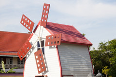 房子装饰风涡轮机风涡轮机的农场建筑