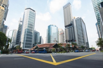 新加坡4月建筑和摩天大楼新加坡城市广场斯特雷特城市业务和建筑新加坡
