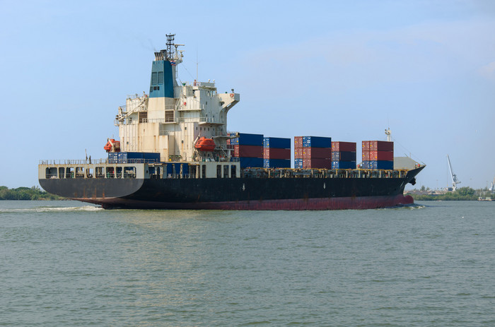 容器货物船的海洋运费运输图片
