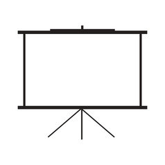 屏幕投影仪演讲董事会图标向量插图孤立的白色背景
