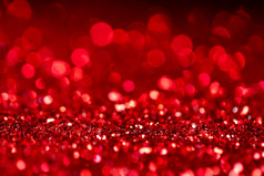 模糊图像红色的灯背景散焦为节日和庆祝活动