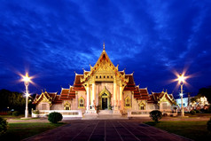 的美丽的大理石寺庙什么长叶紫檀曼谷泰国