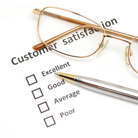 客户满意度调查形式与的笔而且眼睛眼镜