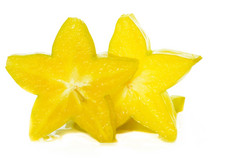 新鲜的starfruits的科罗曼德醋栗