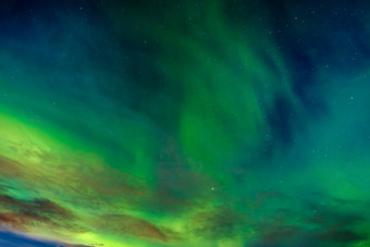 极光北欧化工北部灯挪威美丽的绿色极光北欧化工北部灯挪威