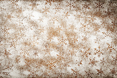 冬天背景与雪花为圣诞节雪花模式使糖衣糖木表格前视图