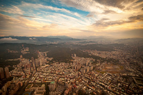 空中视图台北城市台湾