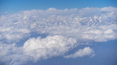 喜马拉雅山脉山云尼泊尔