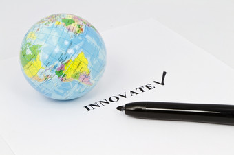 全球放置与词创新与检查马克下一个笔指出词反映了全球创新创新世纪技能为成功