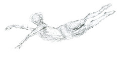 芭蕾舞舞者的空气手画人类草图芭蕾舞舞者的空气人类草图