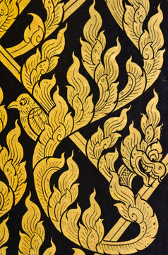 泰国龙黄金叶绘画