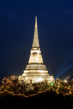 视图白色宝塔前山那空希里语宫Petchaburi泰国