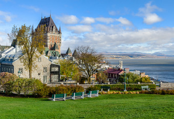 全景视图上小镇老<strong>魁北克</strong>城市和圣劳伦斯河<strong>魁北克</strong>加拿大