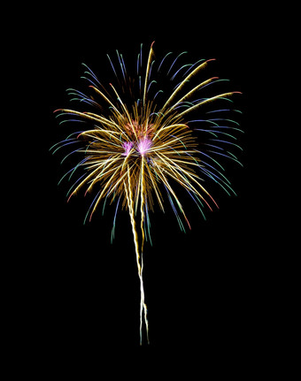 美丽的光为庆祝<strong>活动节日</strong>色彩斑斓的烟花显示晚上天空新一年和周年纪念日概念