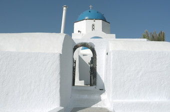 教堂aio圣托里尼岛岛希腊