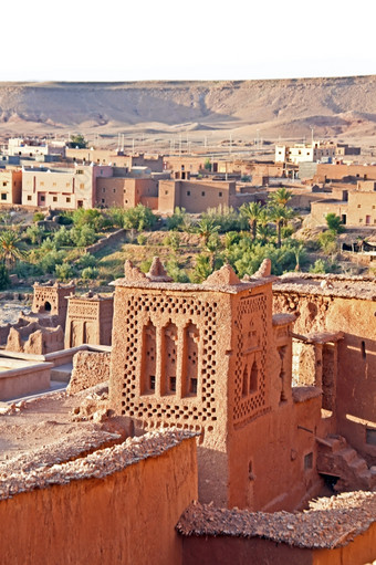 的强化小镇我我Haddou附近杠杆效应摩洛哥的边缘的撒哈拉沙漠沙漠摩洛哥著名的为它的使用集许多电影这样的劳伦斯阿拉伯《角斗士》