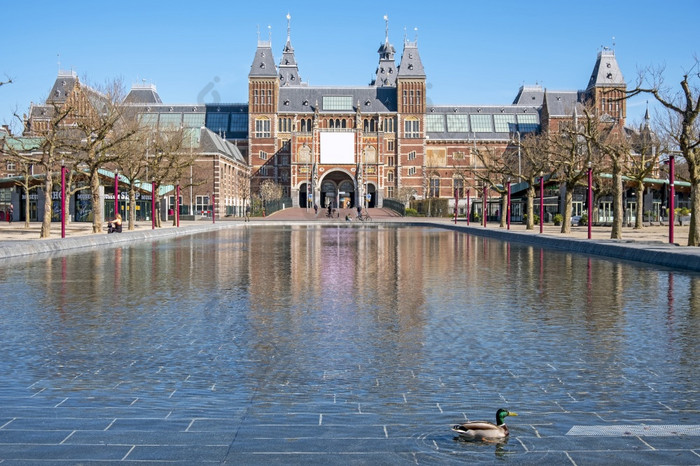 阿姆斯特丹荷兰3月国立博物馆阿姆斯特丹荷兰的电晕危机