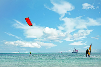 <strong>水上运动</strong>棕榈海滩阿鲁巴岛岛的加勒比海