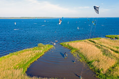 空中从水上运动劳厄尔弗里斯兰的荷兰