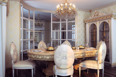 皇家家具奢侈品巴洛克式的室内