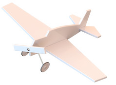 玩具塑料飞机孤立的白色前视图